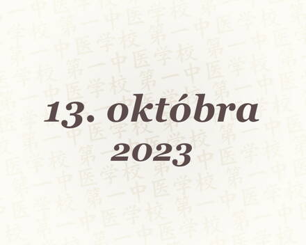 Tuina - ročníkové zkoušky – 13. 10. 2023